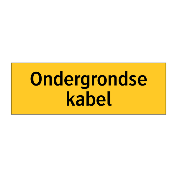 Ondergrondse kabel