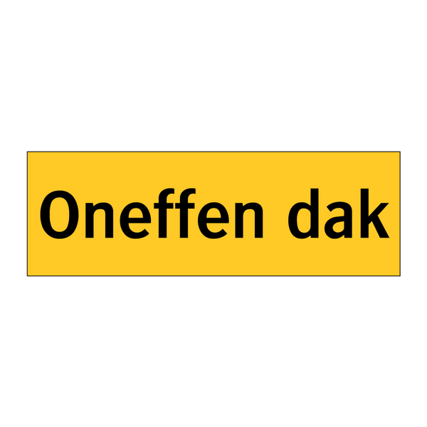 Oneffen dak