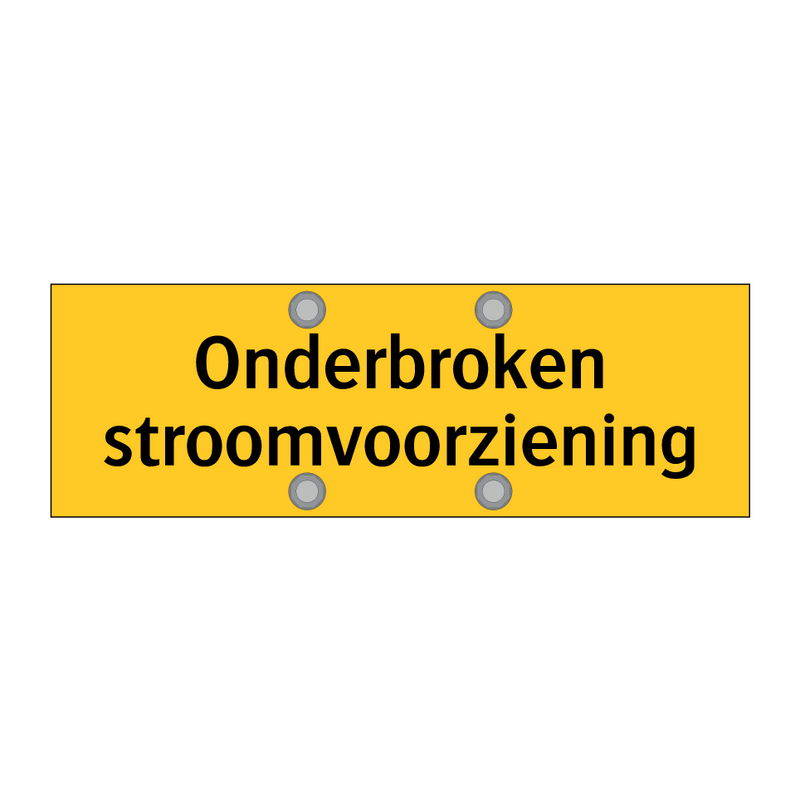 Onderbroken stroomvoorziening & Onderbroken stroomvoorziening & Onderbroken stroomvoorziening