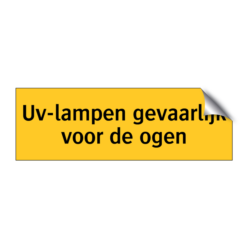 Uv-lampen gevaarlijk voor de ogen & Uv-lampen gevaarlijk voor de ogen