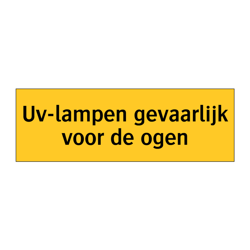 Uv-lampen gevaarlijk voor de ogen & Uv-lampen gevaarlijk voor de ogen