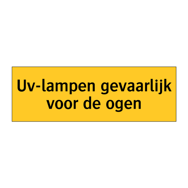 Uv-lampen gevaarlijk voor de ogen