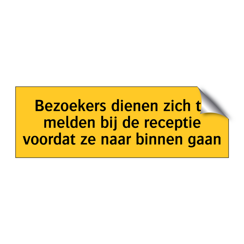 Bezoekers dienen zich te melden bij de receptie /.../