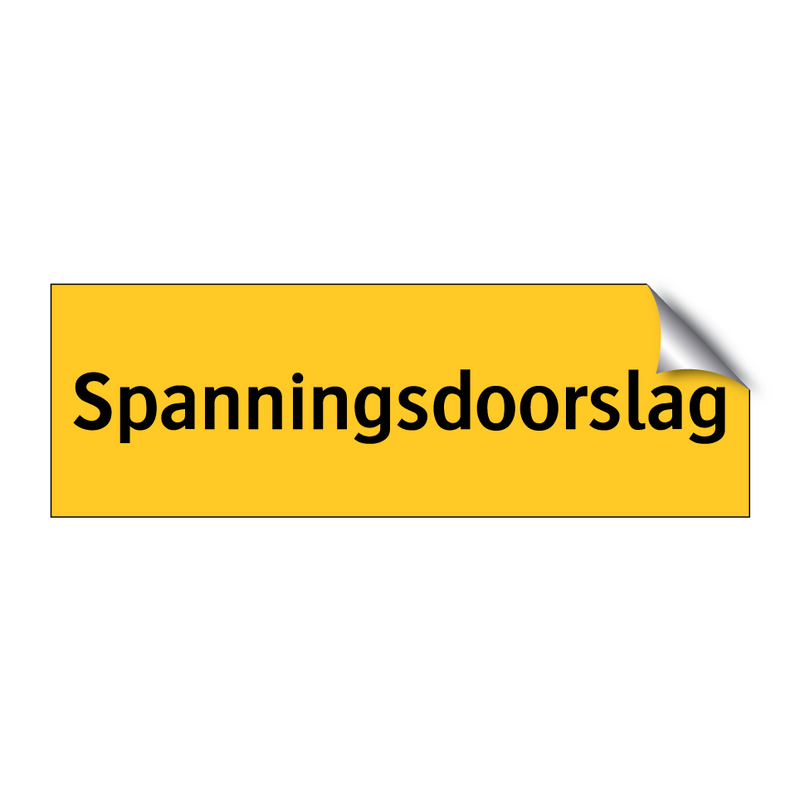 Spanningsdoorslag & Spanningsdoorslag & Spanningsdoorslag & Spanningsdoorslag