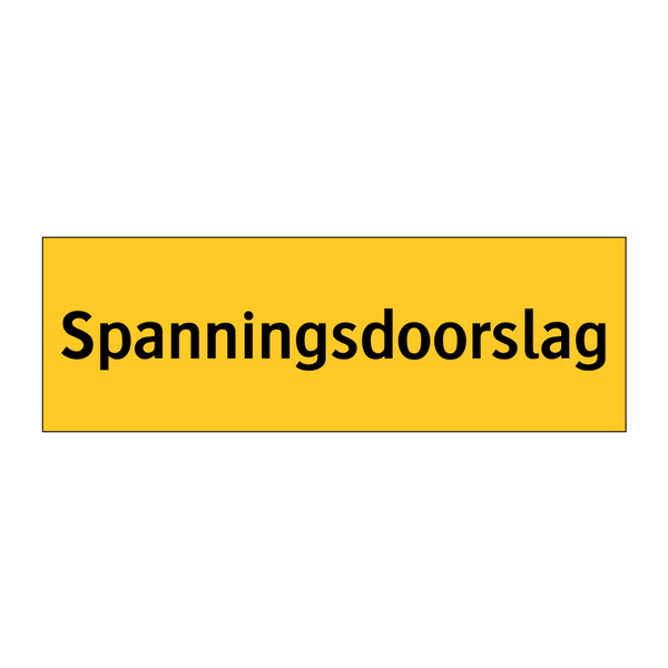 Spanningsdoorslag