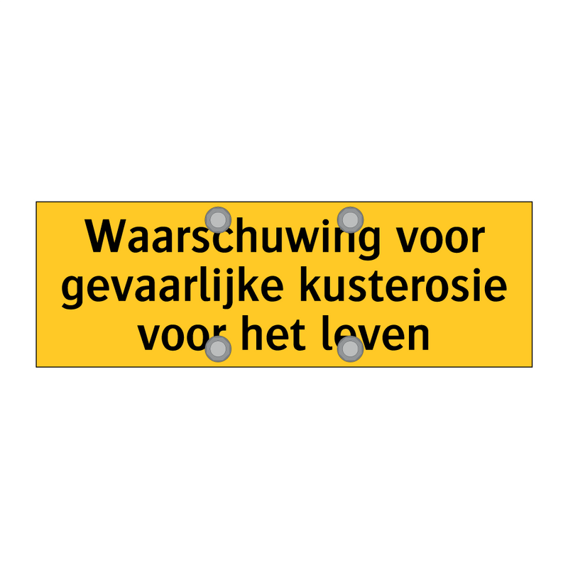 Waarschuwing voor gevaarlijke kusterosie voor het leven