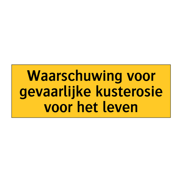 Waarschuwing voor gevaarlijke kusterosie voor het leven