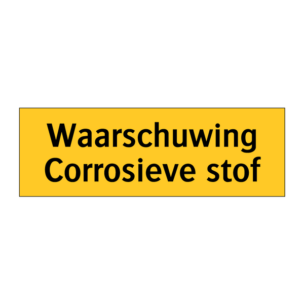 Waarschuwing Corrosieve stof