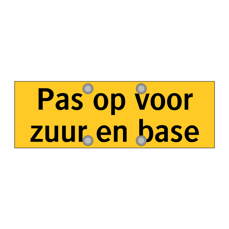 Pas op voor zuur en base & Pas op voor zuur en base & Pas op voor zuur en base