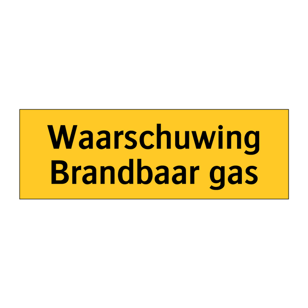 Waarschuwing Brandbaar gas