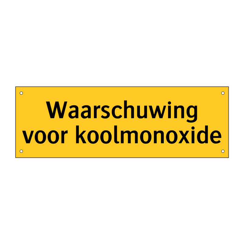 Waarschuwing voor koolmonoxide