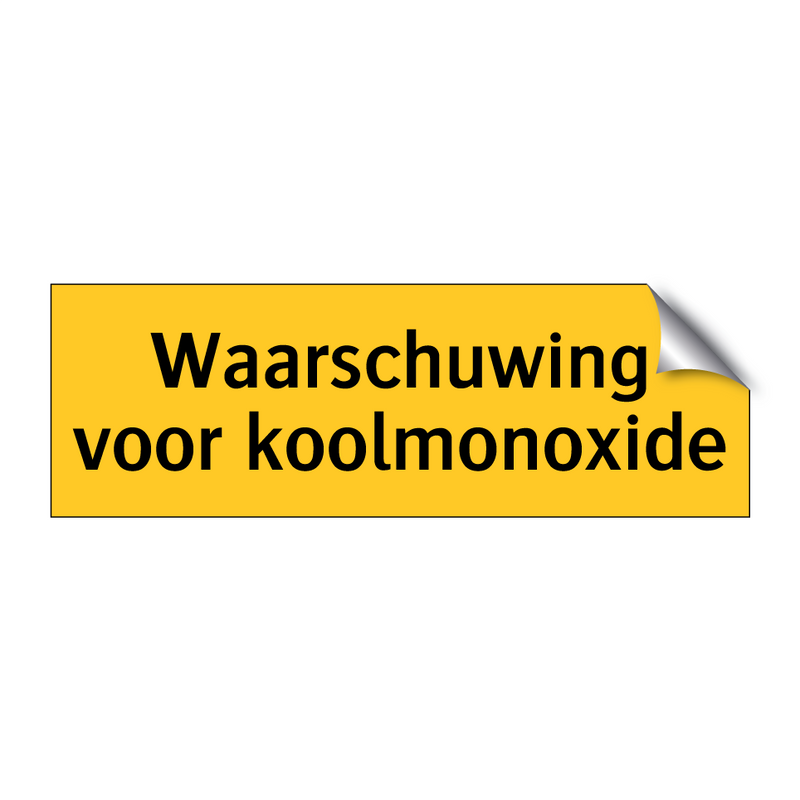 Waarschuwing voor koolmonoxide