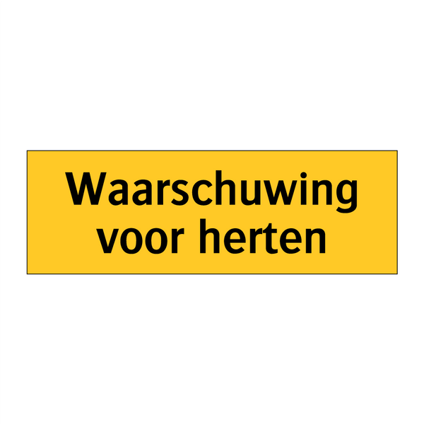 Waarschuwing voor herten