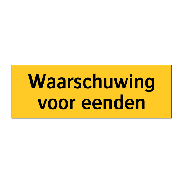 Waarschuwing voor eenden