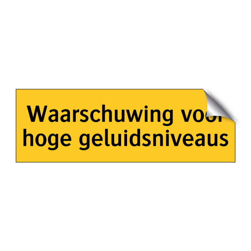 Waarschuwing voor hoge geluidsniveaus & Waarschuwing voor hoge geluidsniveaus