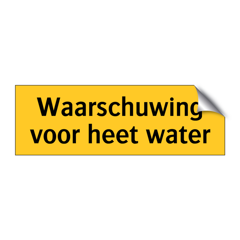 Waarschuwing voor heet water & Waarschuwing voor heet water & Waarschuwing voor heet water