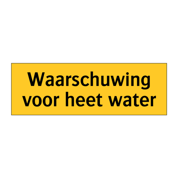 Waarschuwing voor heet water