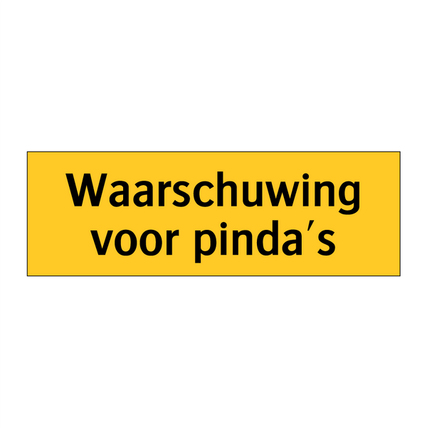 Waarschuwing voor pinda's