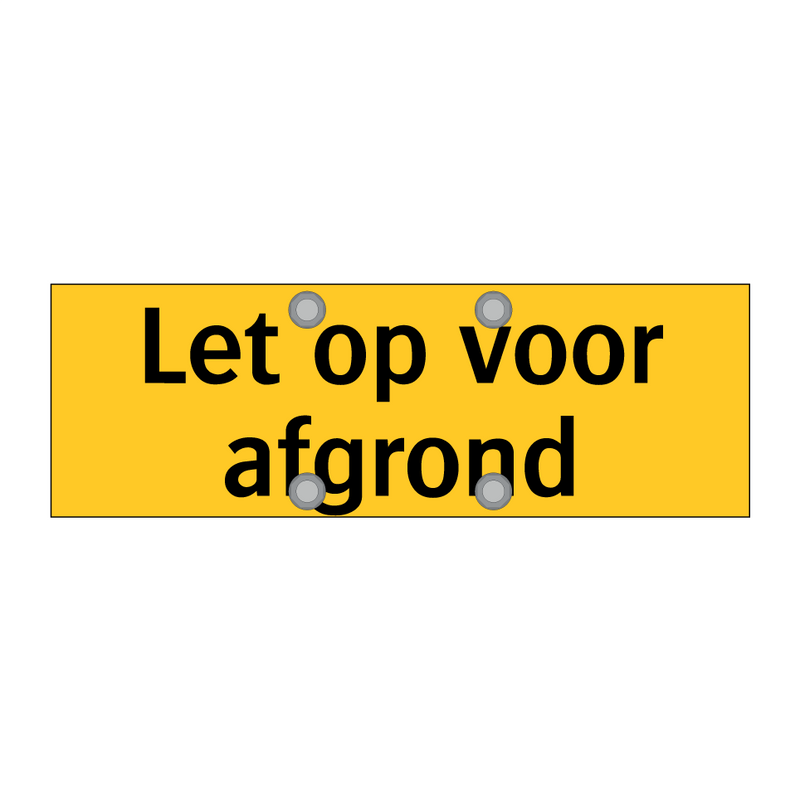 Let op voor afgrond & Let op voor afgrond & Let op voor afgrond