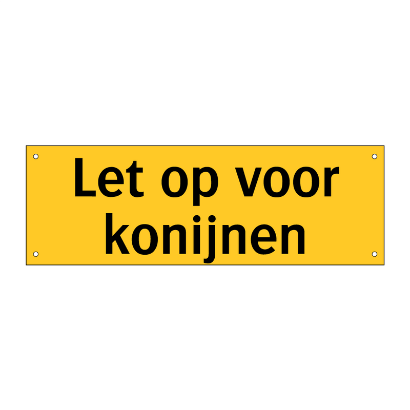 Let op voor konijnen