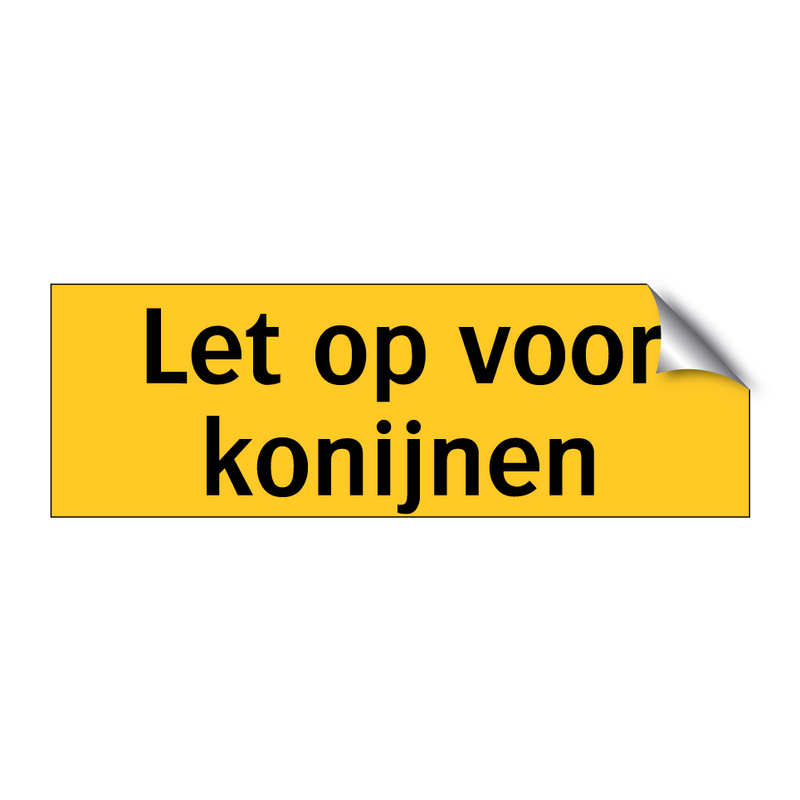 Let op voor konijnen