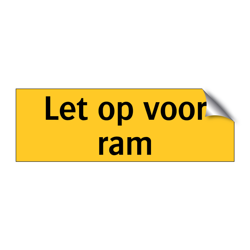 Let op voor ram & Let op voor ram & Let op voor ram & Let op voor ram