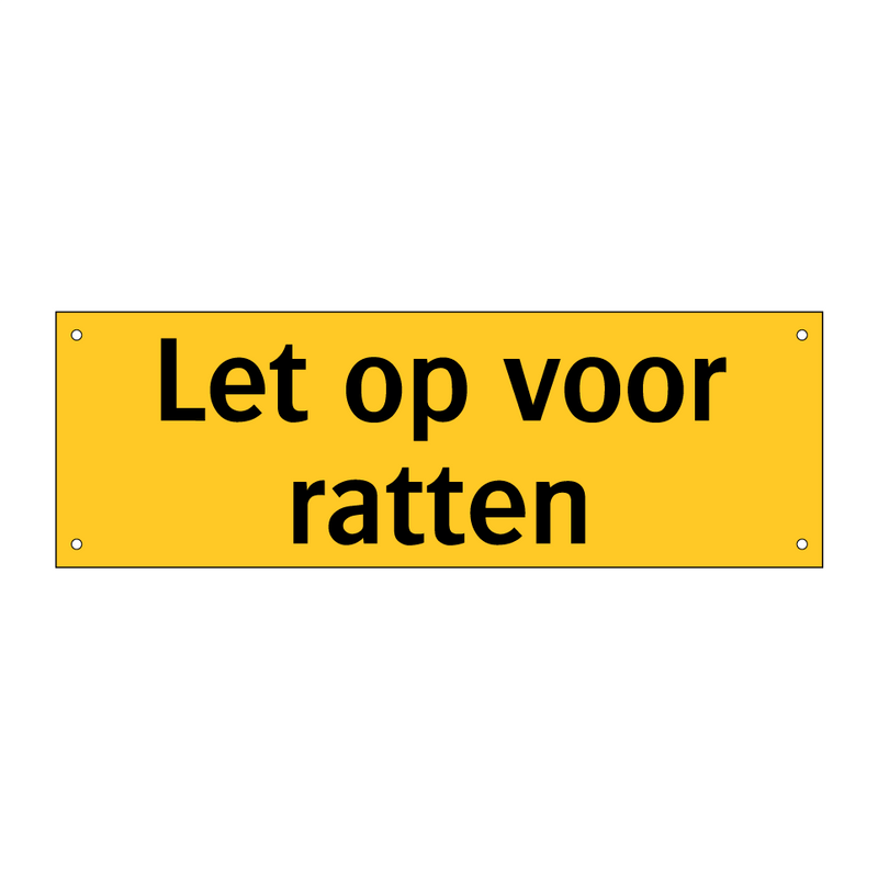 Let op voor ratten & Let op voor ratten & Let op voor ratten & Let op voor ratten