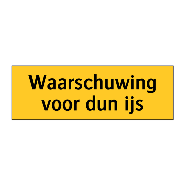 Waarschuwing voor dun ijs & Waarschuwing voor dun ijs & Waarschuwing voor dun ijs