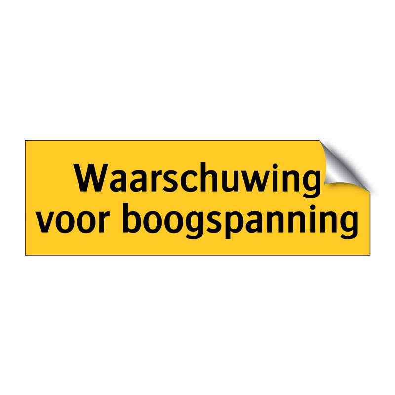 Waarschuwing voor boogspanning & Waarschuwing voor boogspanning & Waarschuwing voor boogspanning