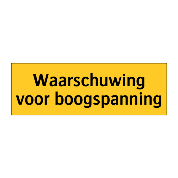 Waarschuwing voor boogspanning & Waarschuwing voor boogspanning & Waarschuwing voor boogspanning