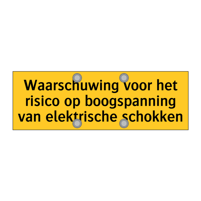 Waarschuwing voor het risico op boogspanning van /.../