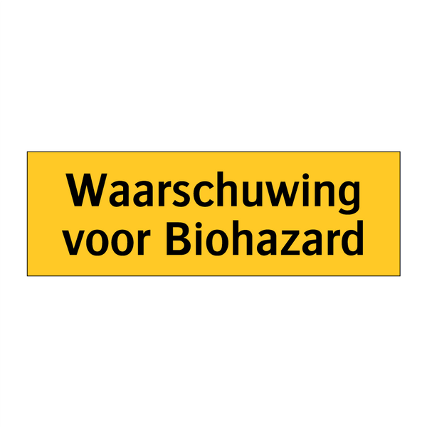 Waarschuwing voor Biohazard