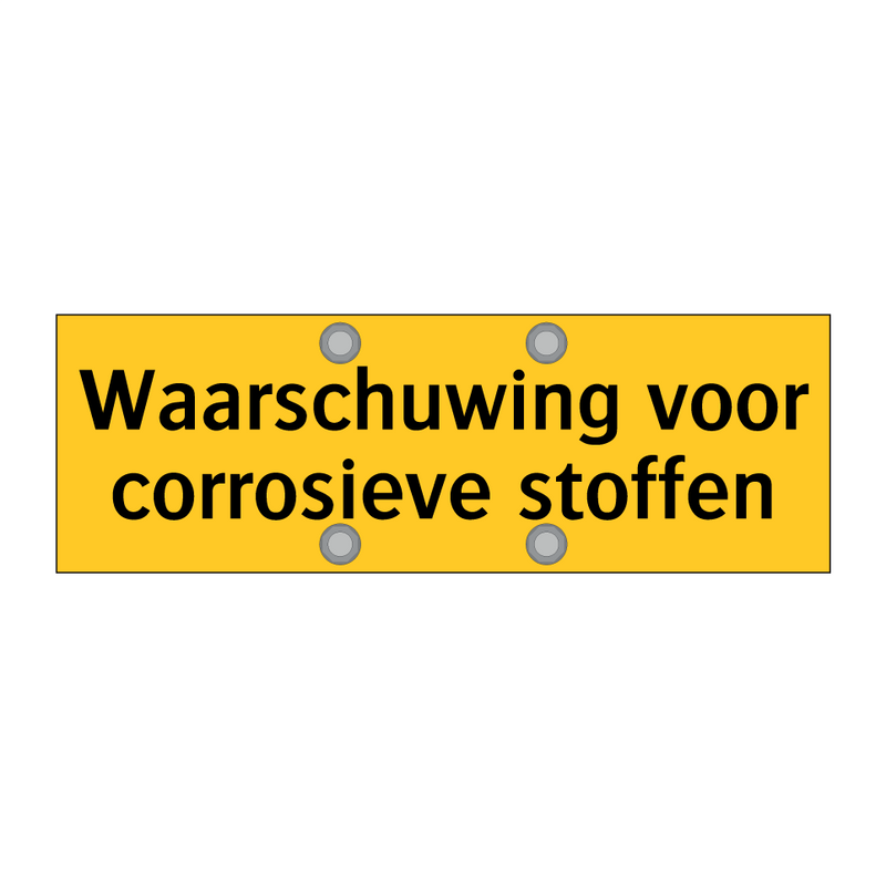 Waarschuwing voor corrosieve stoffen & Waarschuwing voor corrosieve stoffen