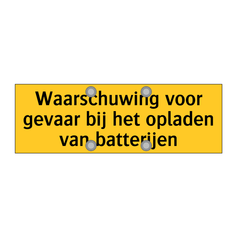 Waarschuwing voor gevaar bij het opladen van batterijen