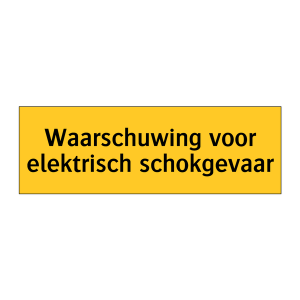 Waarschuwing voor elektrisch schokgevaar & Waarschuwing voor elektrisch schokgevaar