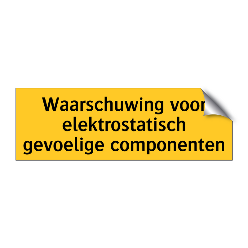 Waarschuwing voor elektrostatisch gevoelige componenten