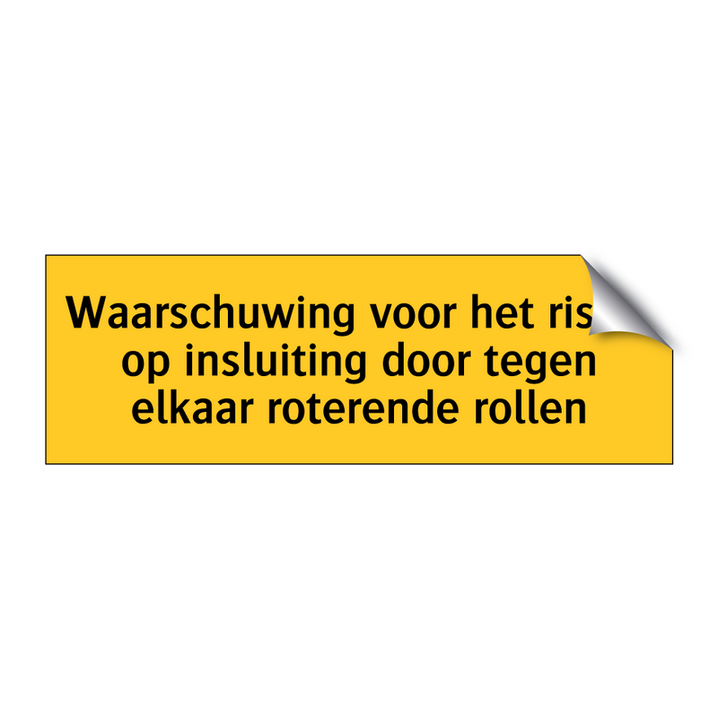 Waarschuwing voor het risico op insluiting door tegen /.../