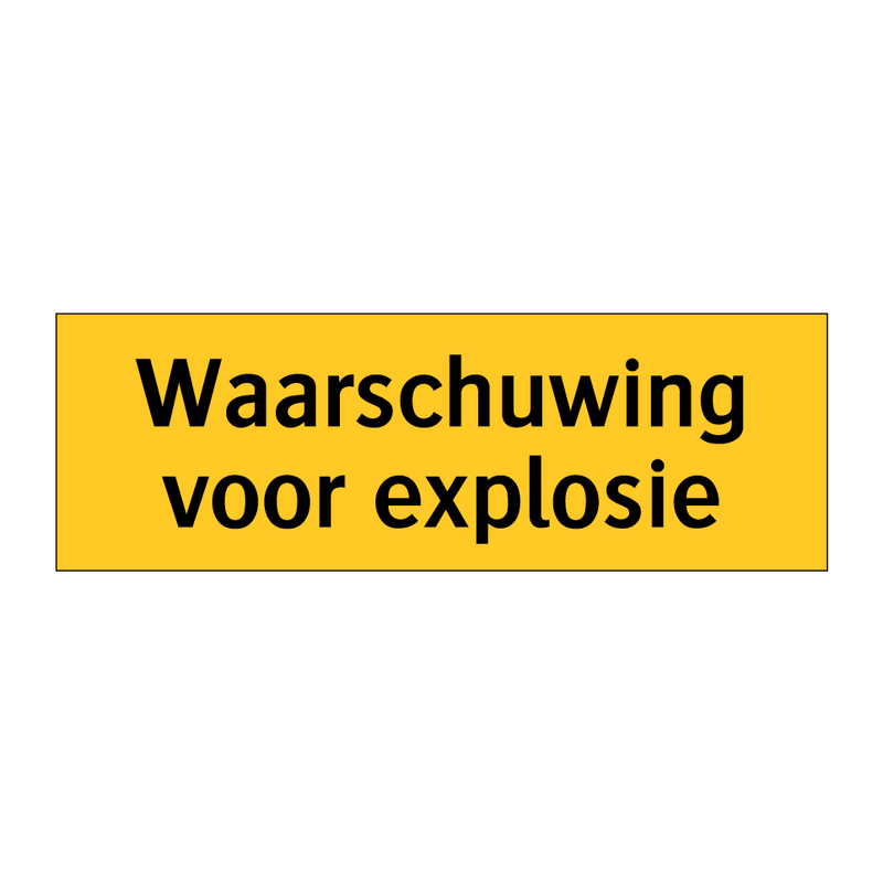 Waarschuwing voor explosie & Waarschuwing voor explosie & Waarschuwing voor explosie