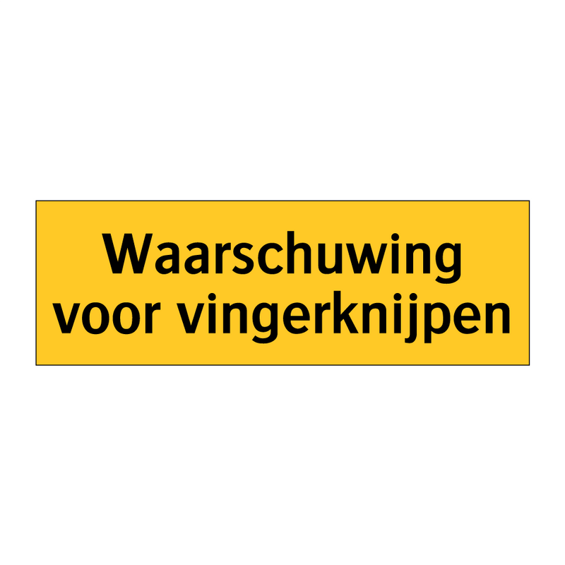 Waarschuwing voor vingerknijpen & Waarschuwing voor vingerknijpen & Waarschuwing voor vingerknijpen