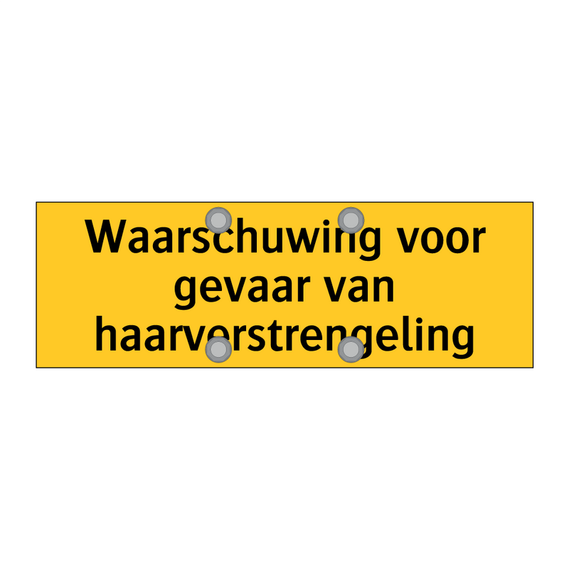 Waarschuwing voor gevaar van haarverstrengeling & Waarschuwing voor gevaar van haarverstrengeling