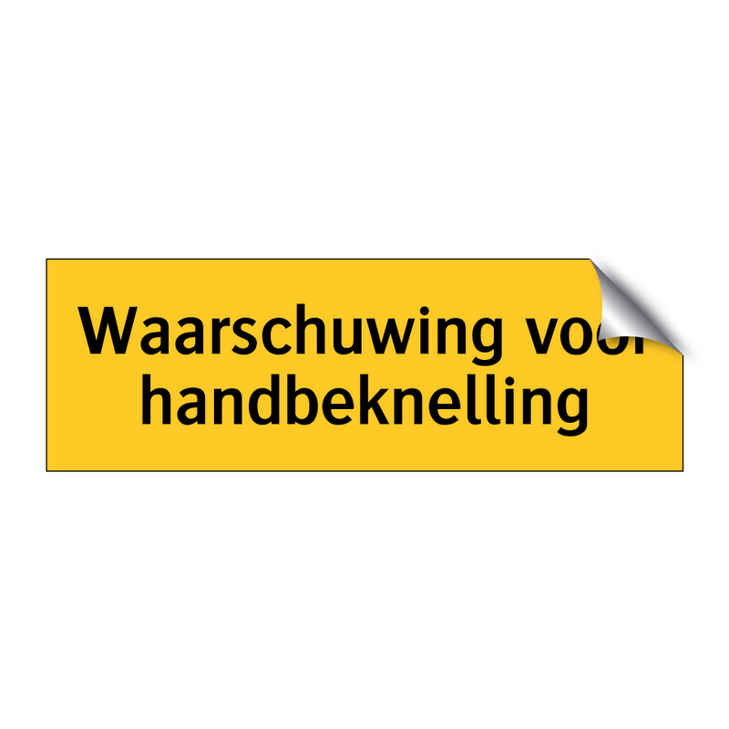 Waarschuwing voor handbeknelling & Waarschuwing voor handbeknelling