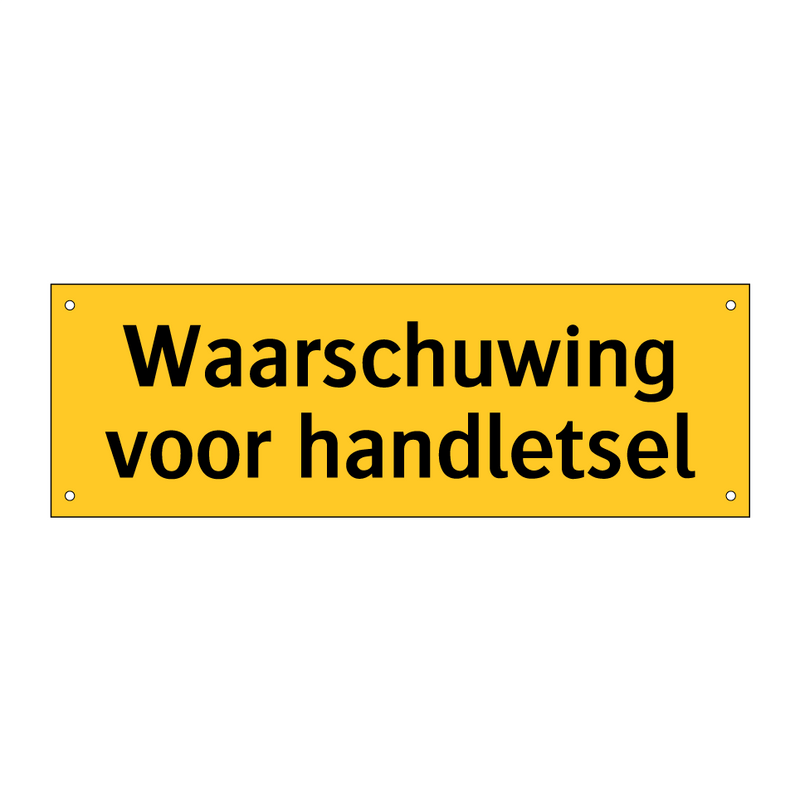 Waarschuwing voor handletsel & Waarschuwing voor handletsel & Waarschuwing voor handletsel