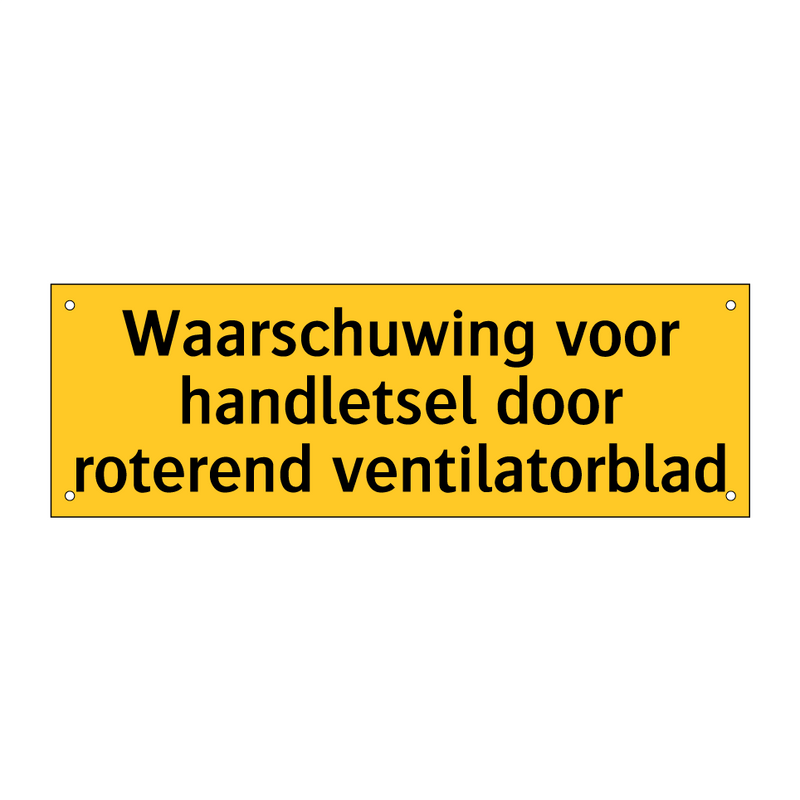 Waarschuwing voor handletsel door roterend /.../ & Waarschuwing voor handletsel door roterend /.../