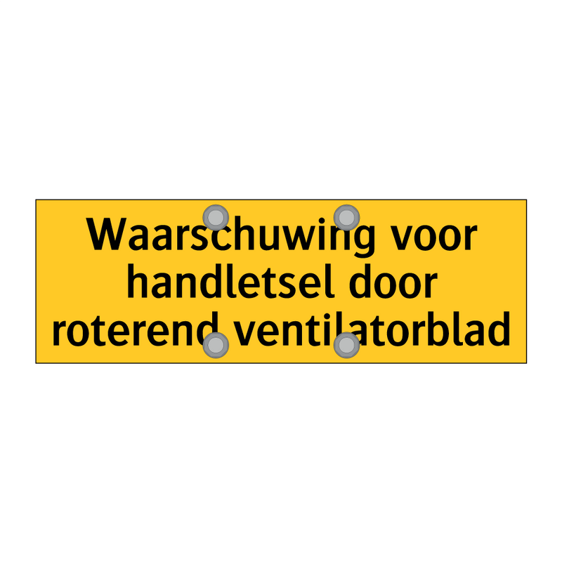 Waarschuwing voor handletsel door roterend /.../ & Waarschuwing voor handletsel door roterend /.../