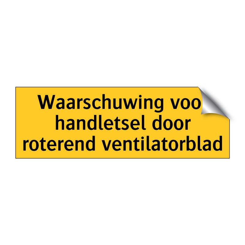 Waarschuwing voor handletsel door roterend /.../ & Waarschuwing voor handletsel door roterend /.../