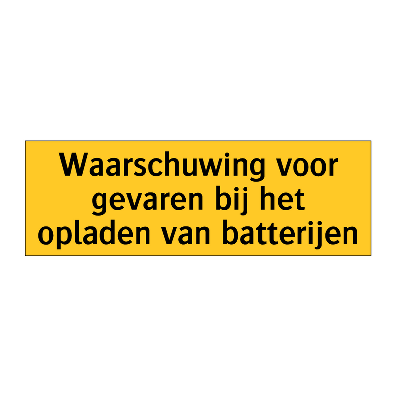 Waarschuwing voor gevaren bij het opladen van batterijen