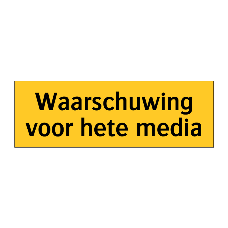 Waarschuwing voor hete media & Waarschuwing voor hete media & Waarschuwing voor hete media