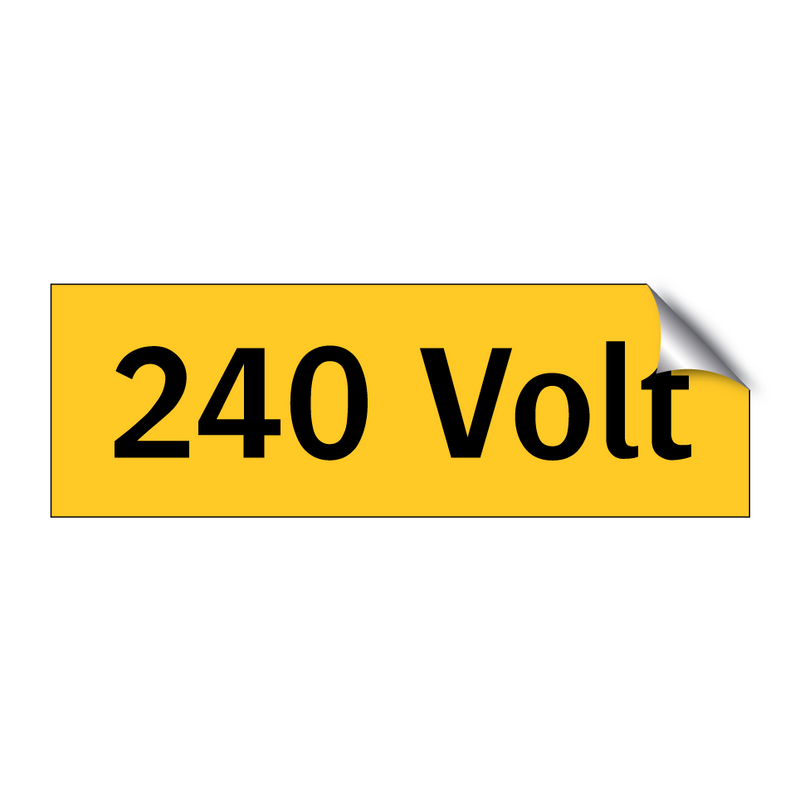 240 Volt & 240 Volt & 240 Volt & 240 Volt