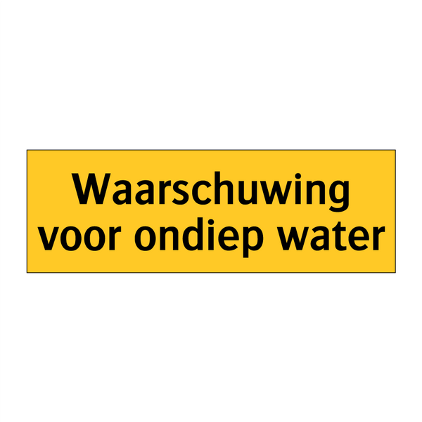 Waarschuwing voor ondiep water & Waarschuwing voor ondiep water & Waarschuwing voor ondiep water