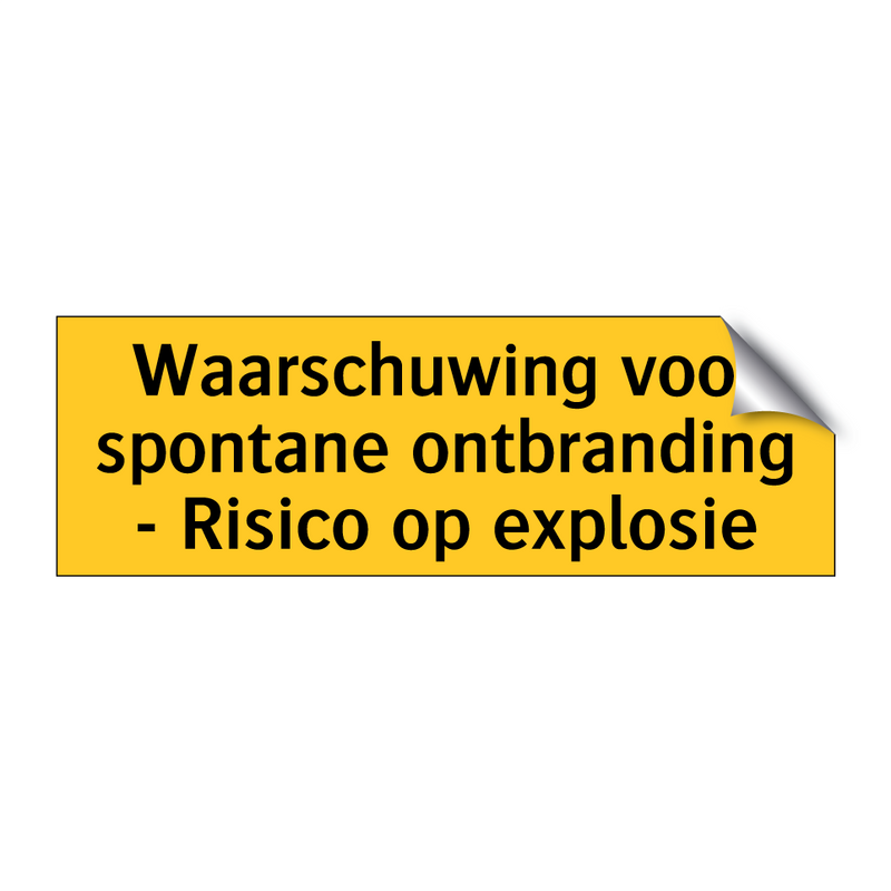 Waarschuwing voor spontane ontbranding - Risico op /.../